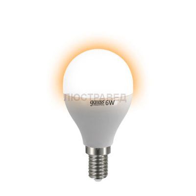 Лампа диодная Gauss LED Elementary Globe 6W E14 2700K