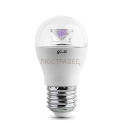 Лампа Gauss EB105202206-D LED Globe Crystal Clear E27 6W 4100K диммируемая