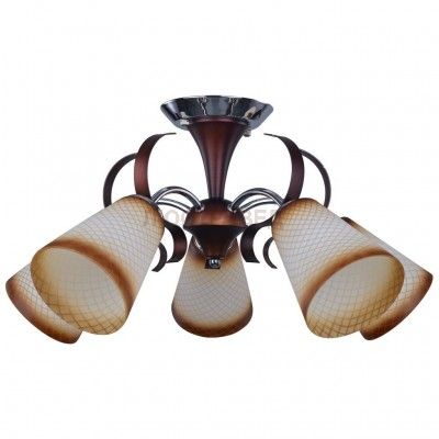 Потолочный светильник Escada 208/5PL E27*60W Chrome/Brown