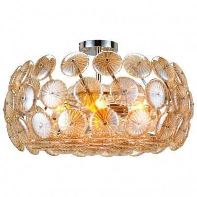 Потолочный светильник Escada Borneo 3032/6PL E27*60W Amber glass