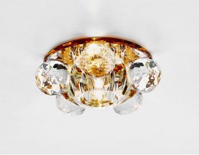 Встраиваемый светильник Ambrella D1055 BR/CL