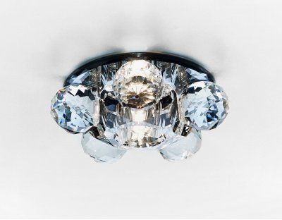 Встраиваемый светильник Ambrella D1055 BK/CL