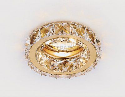 Светильник Ambrella K112 CL/G золото/прозрачный хрусталь MR16