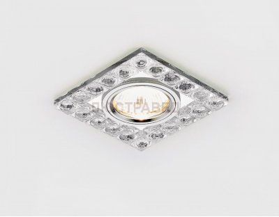 Светильник Ambrella K123 CH хром/прозрачный хрусталь 