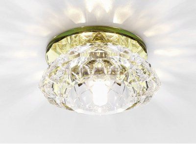 Светильник Ambrella D8068 G/CL золото/прозрачный