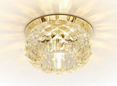 Точечный светильник Ambrella Кристальный D7323 CL/G