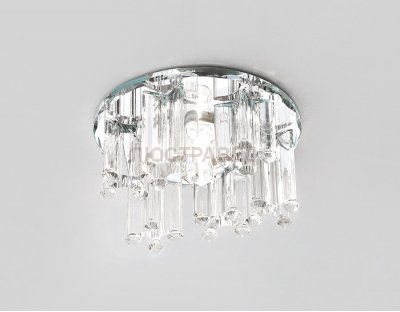 Точечный светильник Ambrella Кристальный D1050 CL/CL/CH