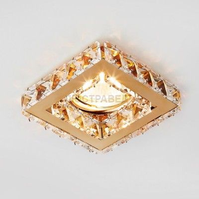 Ambrella K110 CL/G золото/прозрачный хрусталь MR16