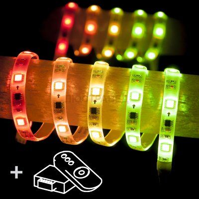 Set Led Strip 5050 5m 12V 30Led 7,2 W RW IP65 Бегущая волна Электростандарт Комплект светодиодной ленты