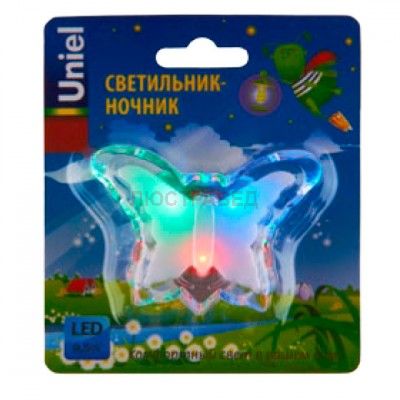 Uniel DTL-308-Бабочка/RGB/3LED/0,5W Светильник-ночник