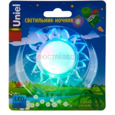 Uniel DTL-308-Подсолнух/RGB/4LED/0,5W Светильник-ночник