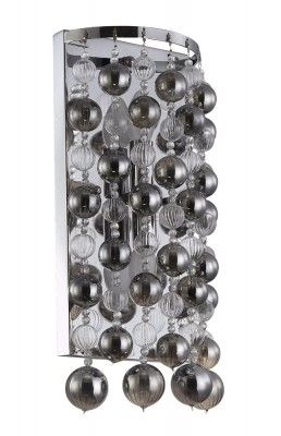 Светильник настенный бра Crystal lux MALLORCA AP2 CHROME/SMOKE 2320/402