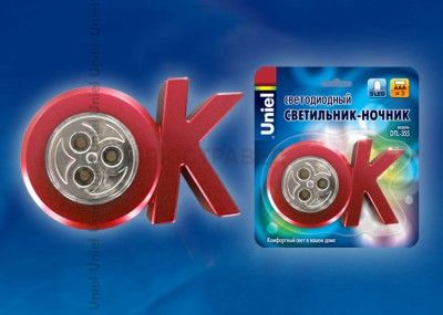 Светильник UNIEL DTL-355 OK/Blue/3LED/3AAA