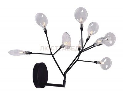 Бра EVITA AP9 BLACK/TRANSPARENT (1690/409) Crystal lux