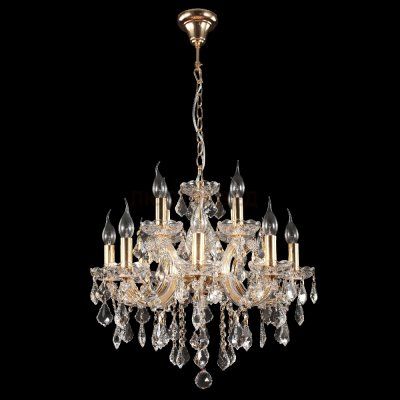 Люстра INES SP8+4 GOLD/TRANSPARENT (2042/312) Crystal lux