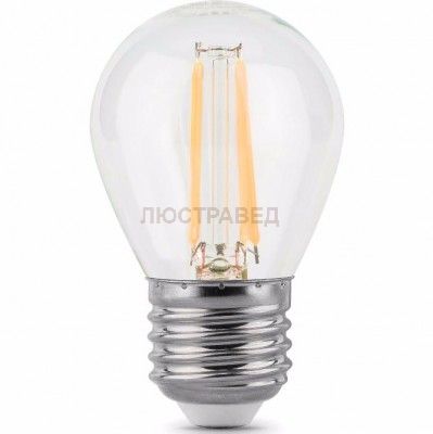 Лампа Gauss LED Filament Globe E27 5W 4100K