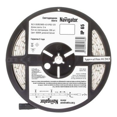 СД Лента Navigator 71 763 NLS-3528СW60-4.8-IP65-12V R5