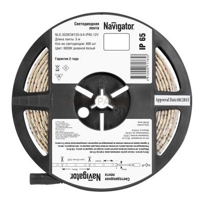 СД Лента Navigator 71 765 NLS-3528СW120-9.6-IP65-12V R5