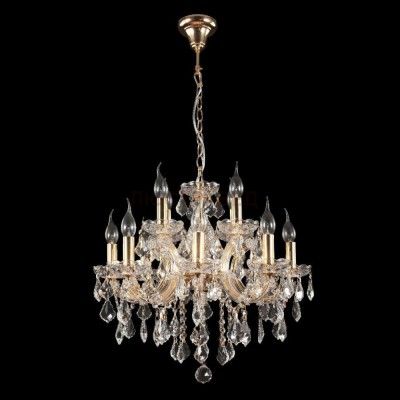 Люстра INES SP8 GOLD/TRANSPARENT (2042/308) Crystal lux