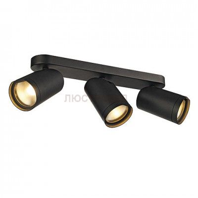 SLV 156440 BILAS SPOT, triple LED, rund, mattschwarz, 3x15W, 25°, 2700K, mit Rosette