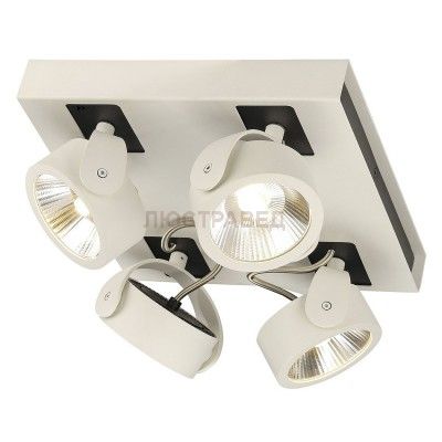 1000120 SLV KALU 4 SQUARE LED светильник накладной с COB LED 60Вт, 3000К, 4000лм, 24°, белый/ черный