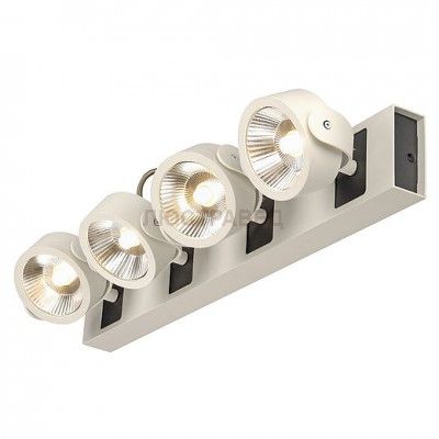 SLV 147631 KALU Wandleuchte, 4LED Spots, weiss/schwarz, 4x10W, 3000K, Leiste lang