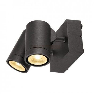 SLV 233255 GUNNSY WALL Wandleuchte, sandy anthracite, 2x8W LED, 3000K
