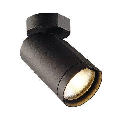 SLV 156420 BILAS SPOT, single LED, rund, mattschwarz, 15W, 25°, 2700K, mit Rosette