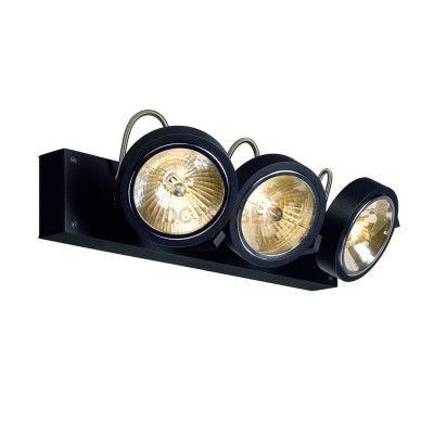 SLV 147270 KALU 3 Wand- und Deckenleuchte mattschwarz, 3xQRB111, max. 50W