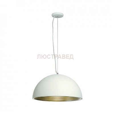 SLV 155921 FORCHINI M Pendelleuchte, PD-1, 50cm, rund, weiss/ silber, E27, max. 40W