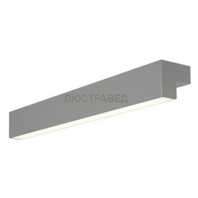 SLV 157435 L-LINE 60 LED, Wand- und Deckenleuchte, IP44, 3000K, 1500lm, mausgrau