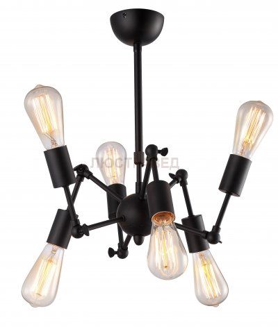 Люстра лофт паук Arte Lamp A9190LM-6BK