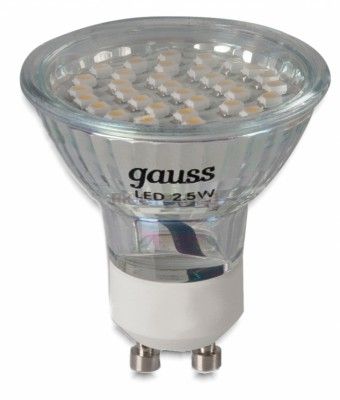 Лампа Gauss Led 2,5W GU10 220V 2700K (= 25W) EB101006125