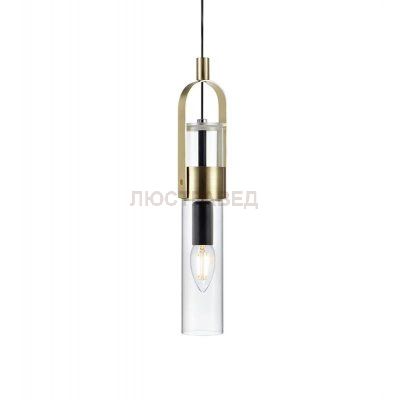 Светильник Markslojd 106844 WINSTON pendant 1L bru.brass/clear glass